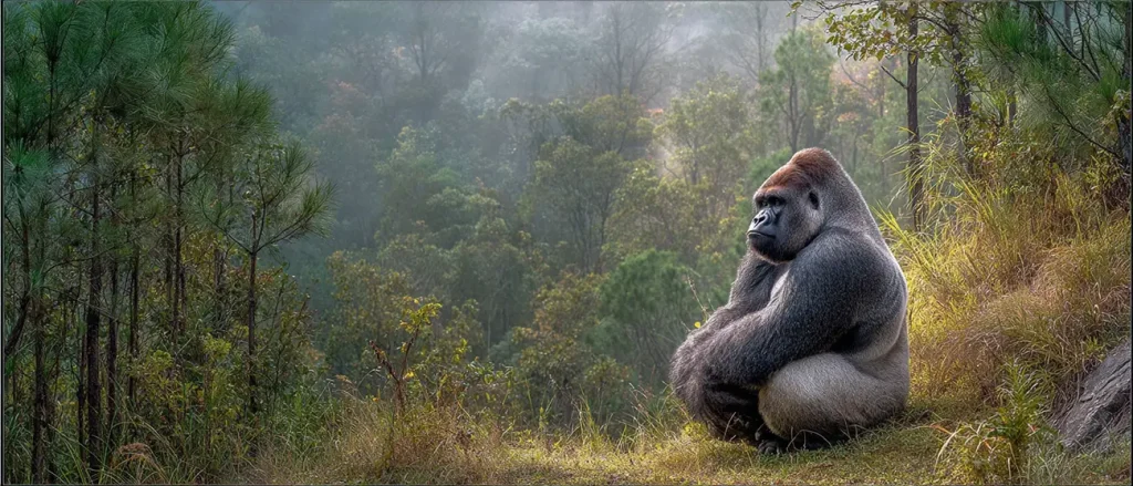 A silverback gorilla - TV documentary series Wild Animals - They're just like us.